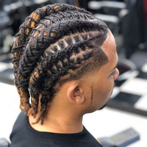 short dreads braided